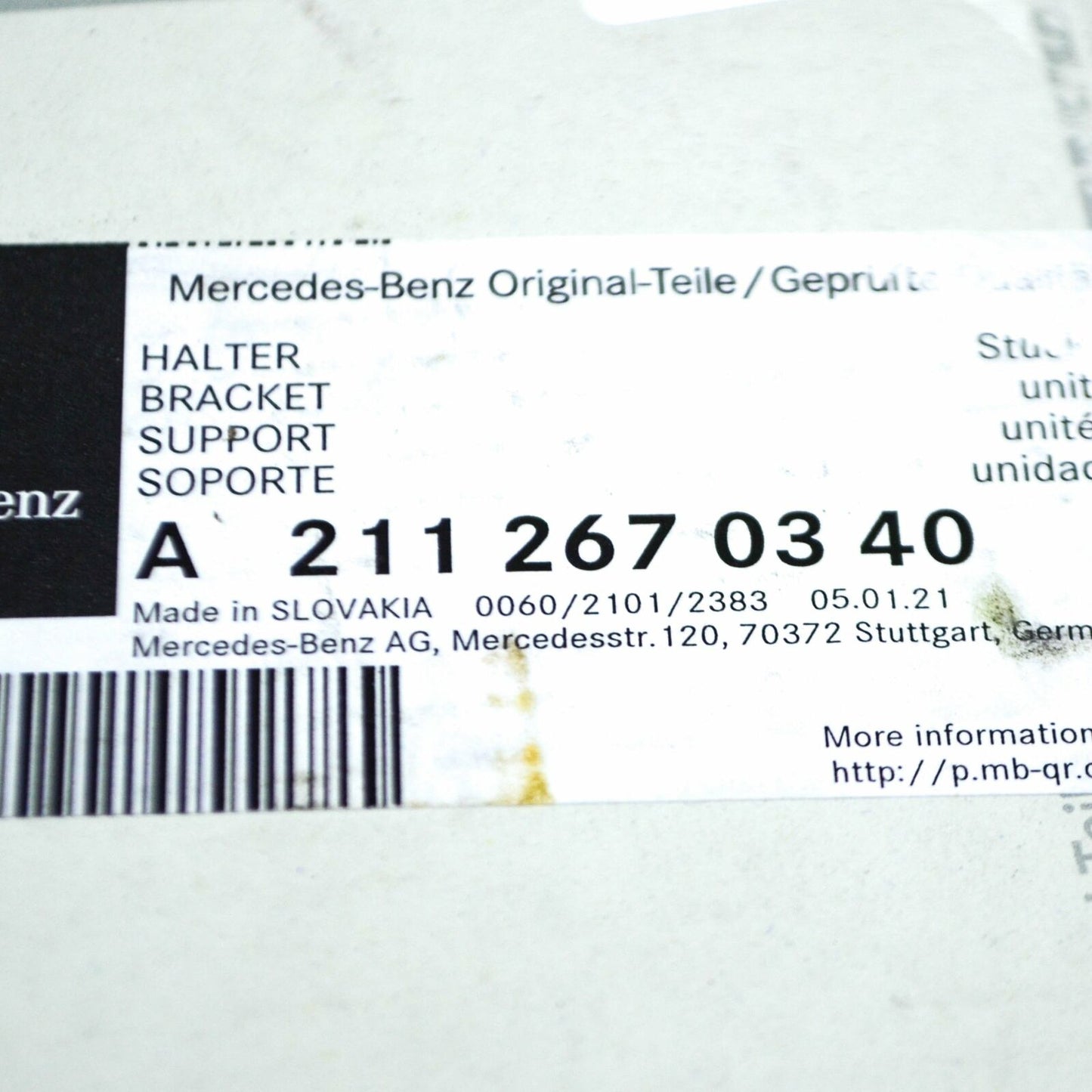 NEW MB E W211 GEAR SHIFTING MECHANISM CABLE BRACKET A2112670340 ORIGINAL