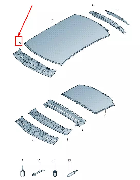 NEW AUDI RS3 FRONT ROOF FRAME 8V0817995