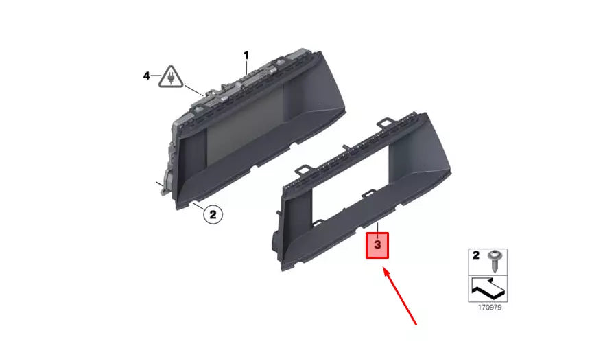 NEW BMW 5 F10 CENTRAL INFORMATION DISPLAY FRAME 65509301374 ORIGINAL