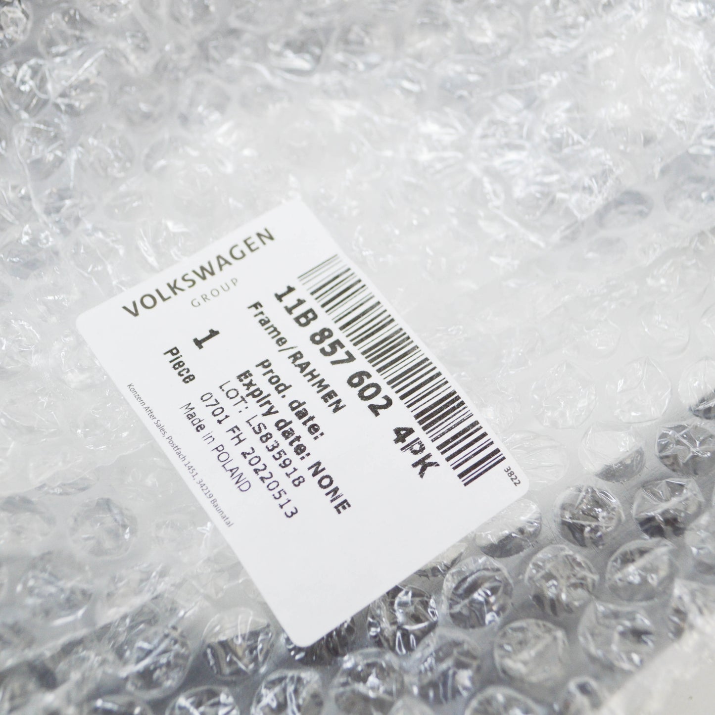 NEW VOLKSWAGEN ID.4 E21 FRONT RIGHT DOOR MIRROR COVER LHD 11B8576024PK ORIGINAL