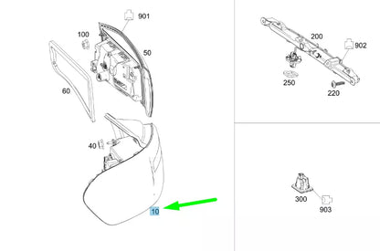 NEW MERCEDES-BENZ GLB X247 REAR LEFT OUTER TAILLIGHT A2479066704