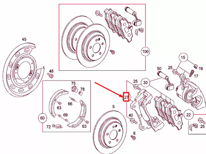 NEW MB VITO W639 REAR RIGHT WHEEL BRAKE CALIPER CARRIER A0004212406 ORIGINAL