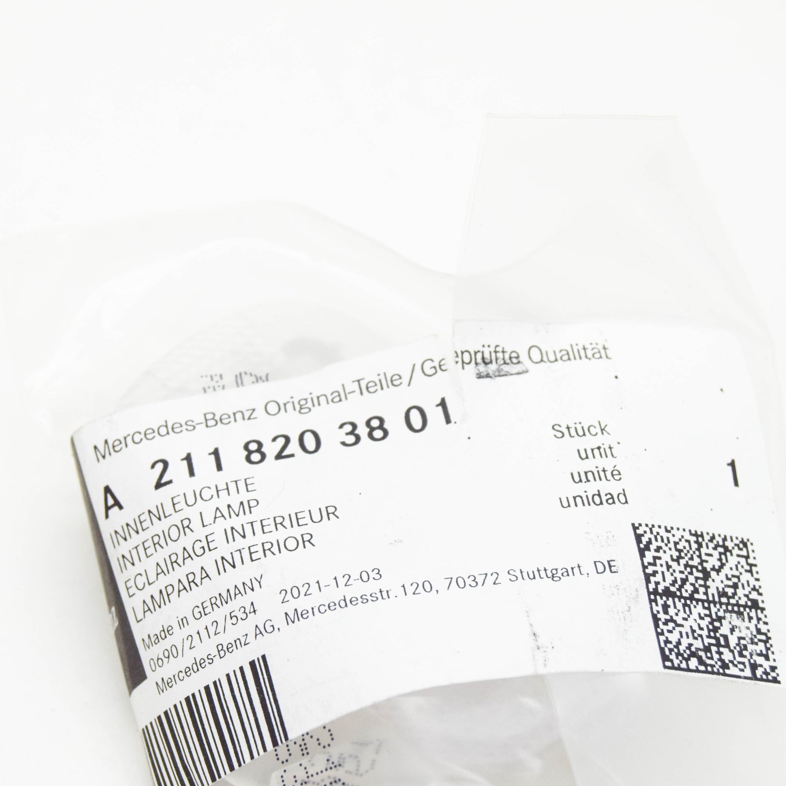 NEW MERCEDES-BENZ CL C215 INTERIOR LIGHTING LAMP A2118203801 ORIGINAL