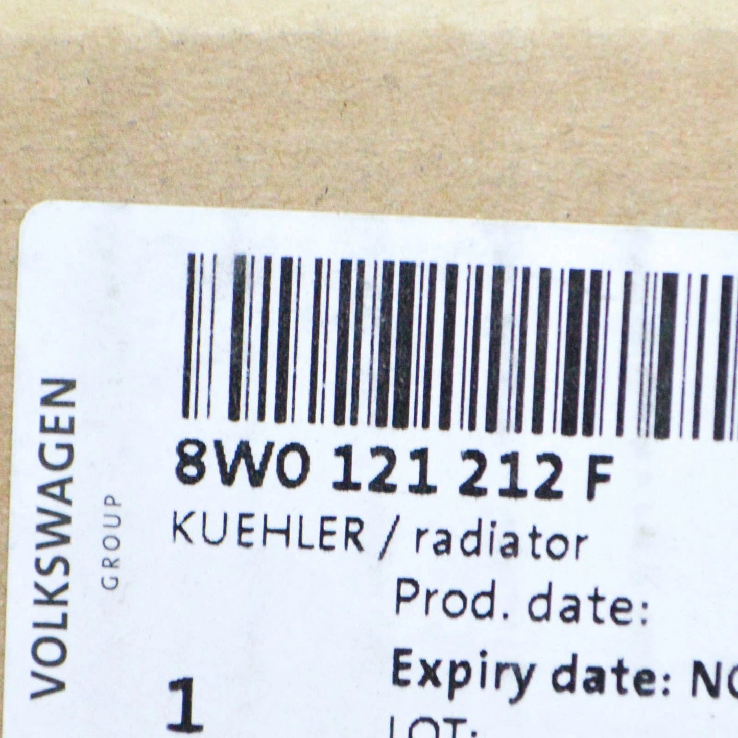 NEW AUDI RS5 SPORTBACK 8W6 REAR RIGHT COOLING RADIATOR 8W0121212F ORIGINAL