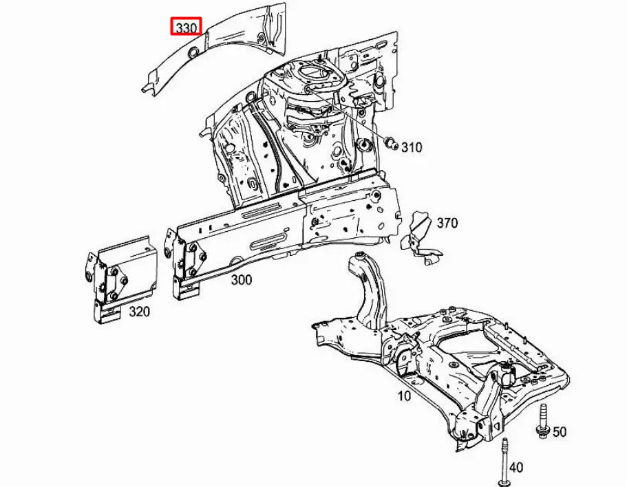 NEW MERCEDES-BENZ A W177 LONGITUDINAL MEMBER RIGHT A1776222800 ORIGINAL