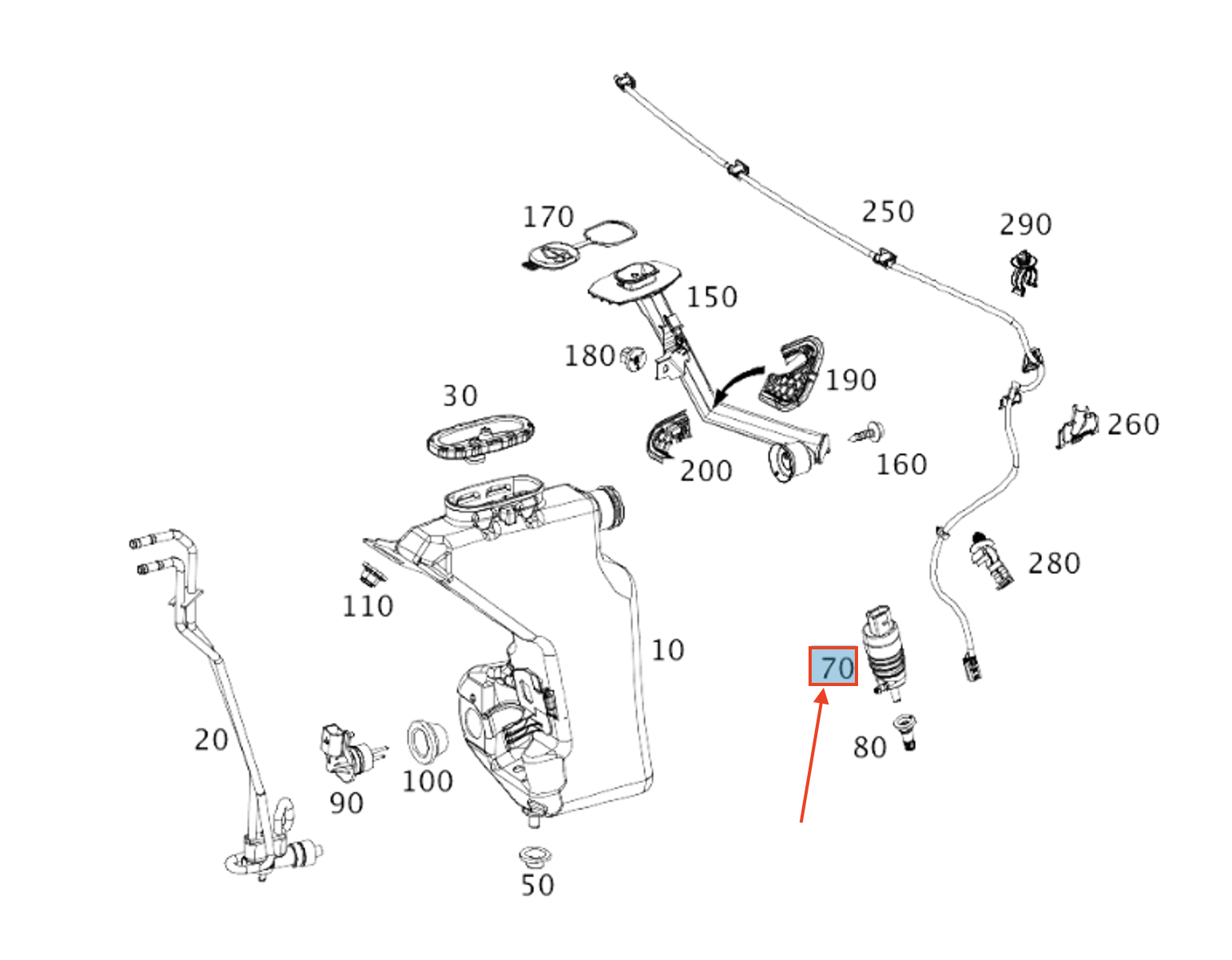 new mb cls c257 windshield washer centrifugal pump a2058660100 original