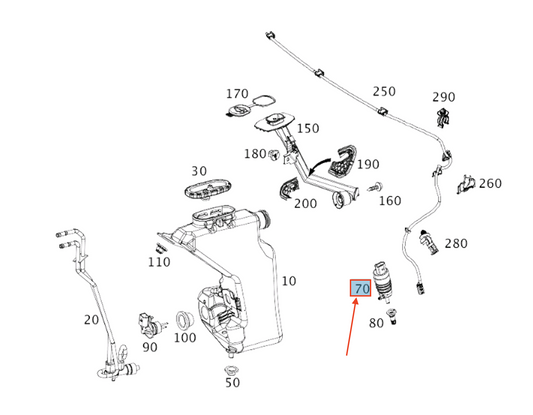 new mb cls c257 windshield washer centrifugal pump a2058660100 original