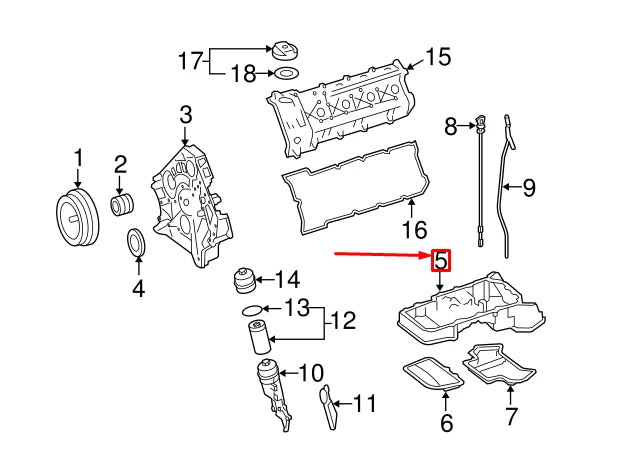 NEW MERCEDES-BENZ S W221 UPPER OIL PAN A1560101727 ORIGINAL