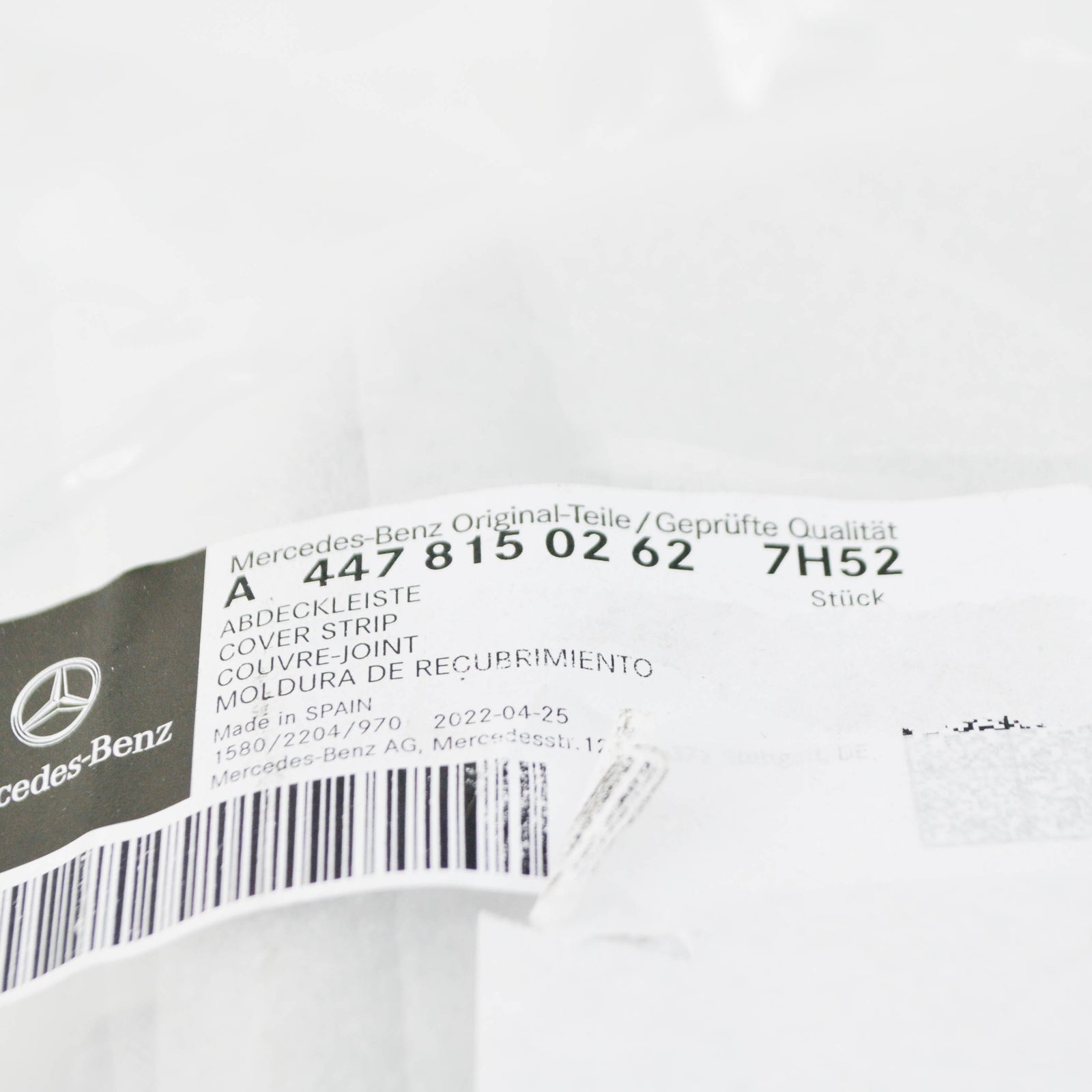 NEW MB VITO W447 RIGHT GRAB HANDLE COVER STRIP A44781502627H52 ORIGINAL