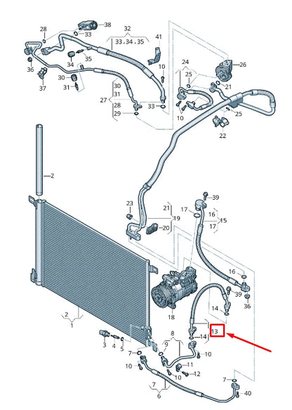 NEW AUDI A8 4N A/C REFRIGERANT LINE 4N0260701L