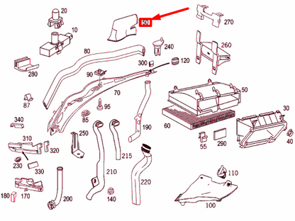 NEW MERCEDES-BENZ C W203 A-PILLAR SEAL LHD A2036984398 ORIGINAL