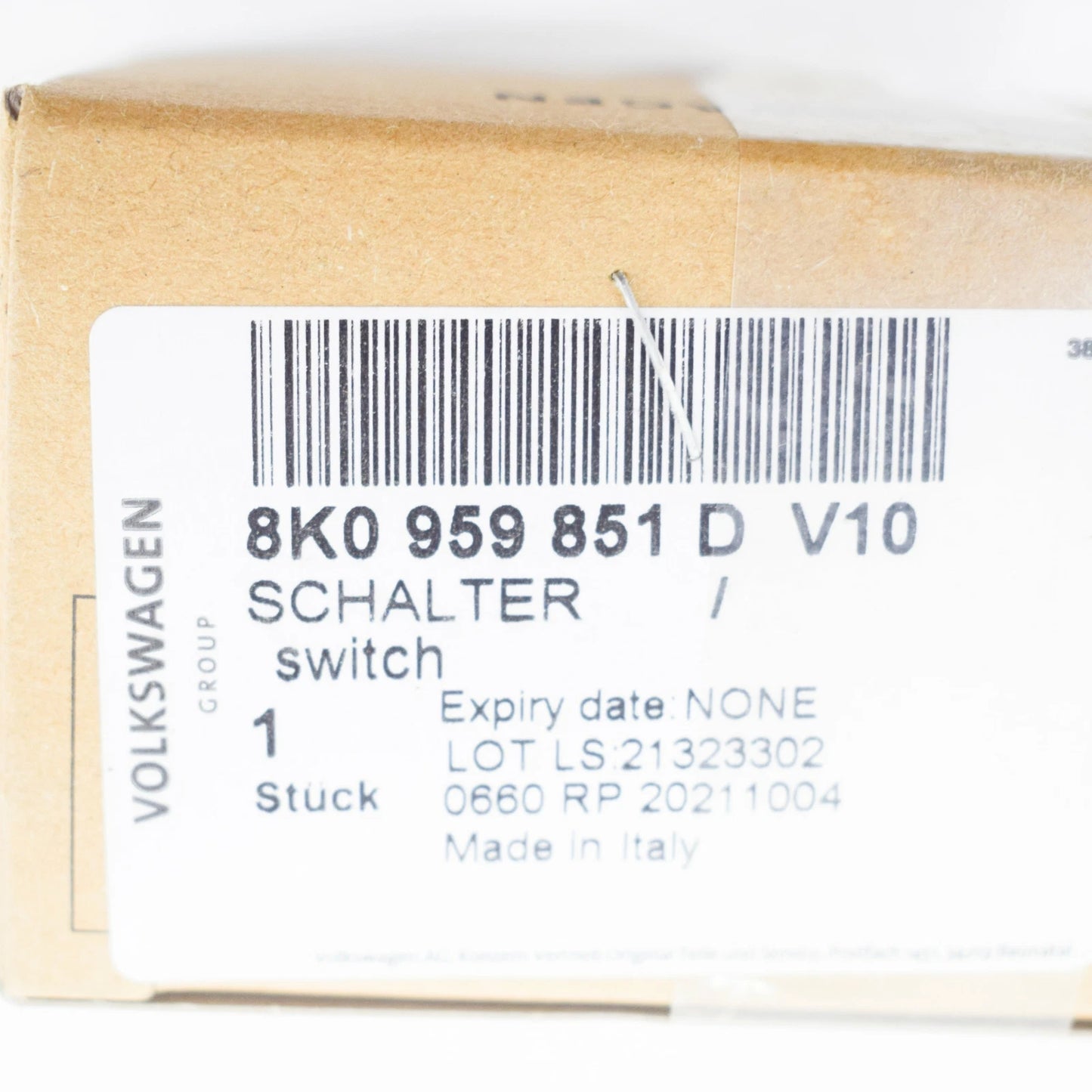 NEW AUDI A4 B8 DRIVER SIDE DOOR WINDOW CONTROL SWITCH 8K0959851DV10 2012