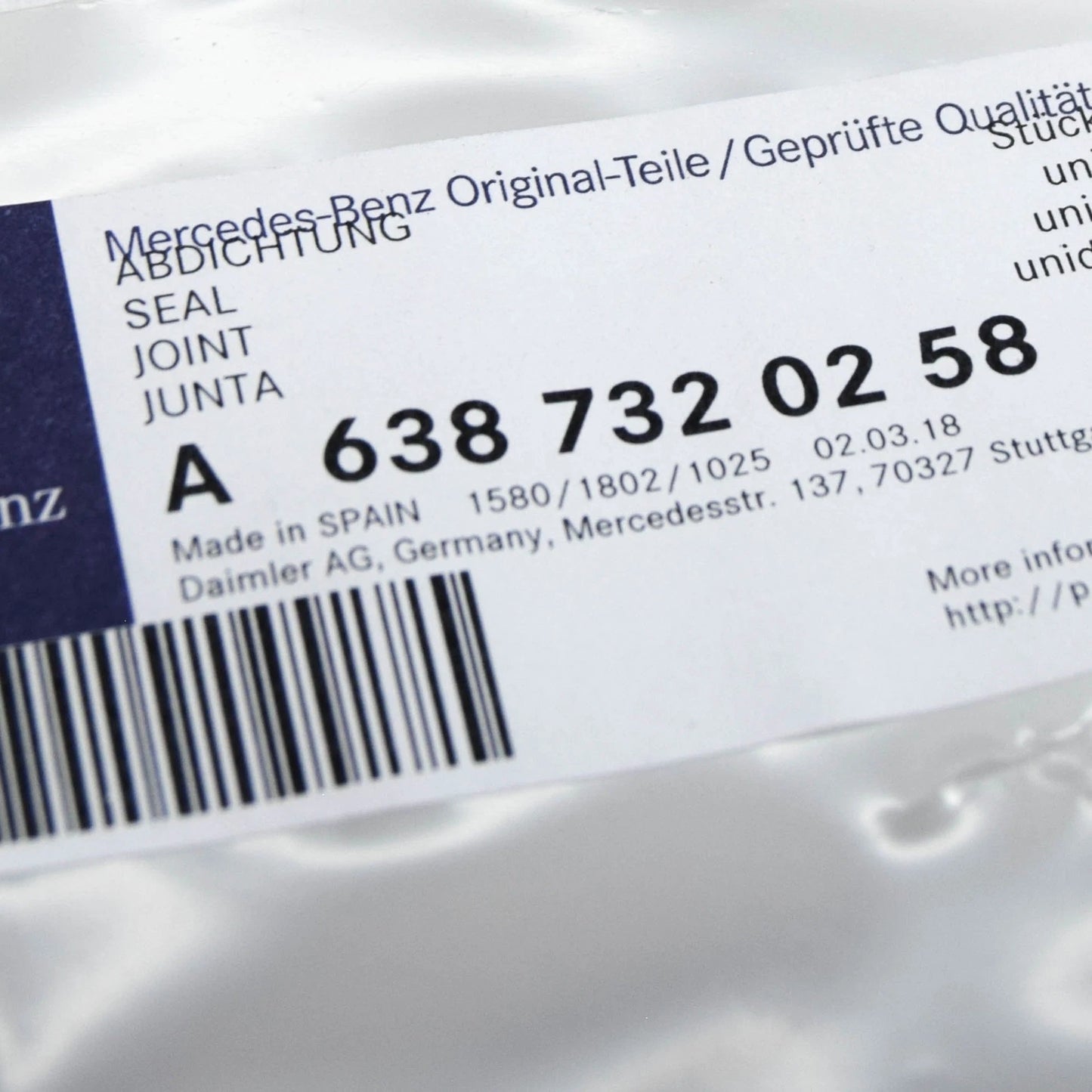 NEW MERCEDES-BENZ VITO W638 FRONT DOOR SEAL A6387320258 ORIGINAL