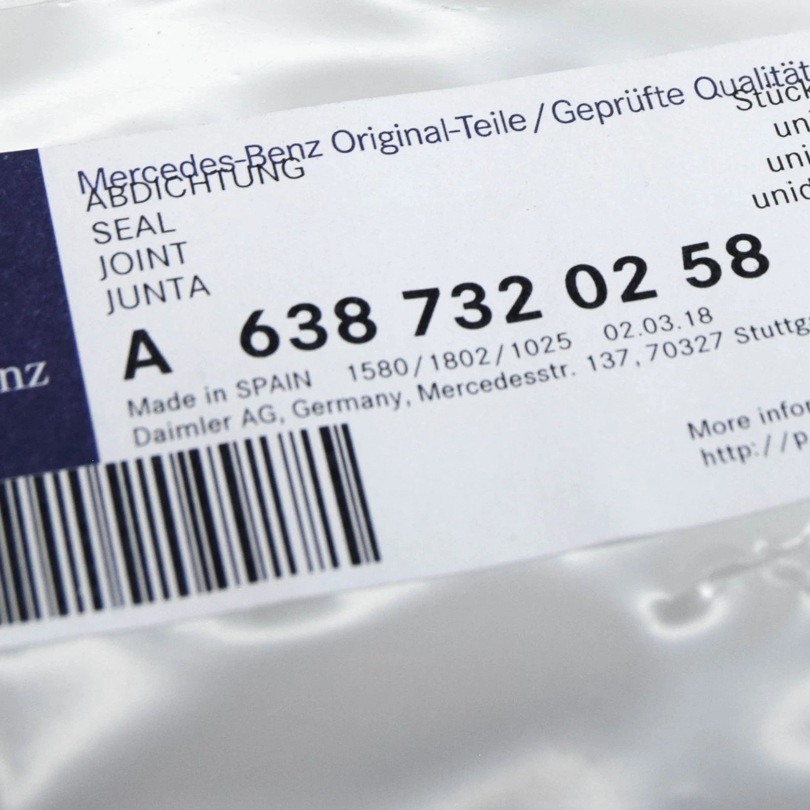 NEW MERCEDES-BENZ VITO W638 FRONT DOOR SEAL A6387320258 ORIGINAL