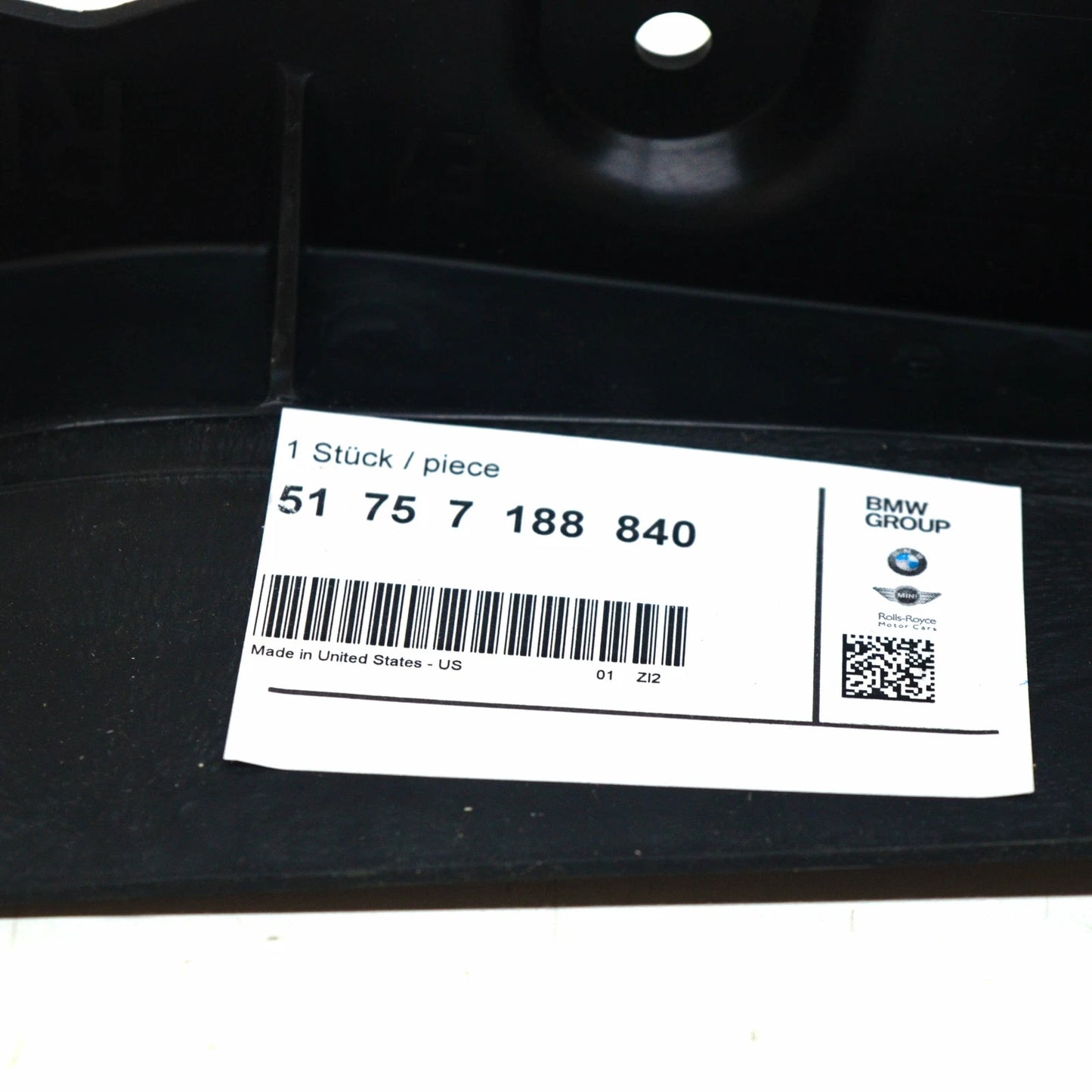 NEW BMW X6 E71 FRONT RIGHT WHEEL ARCH PRESSURE LIP 7188840 51757188840 ORIGINAL