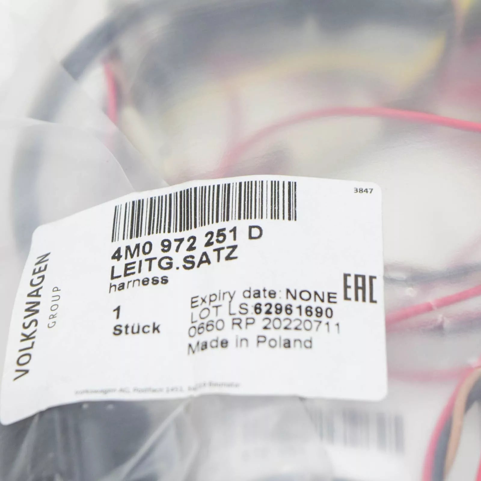 NEW AUDI Q8 4MN FRONT LEFT ABS WHEEL SPEED SENSOR WIRING HARNESS 4M0972251D