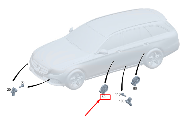 new mercedes-benz c w206 front door pressure sensor a1679054906 original