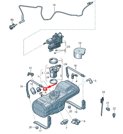 NEW VW CRAFTER 2F MK1 REDUCTION AGENT TANK CAP CLOSURE 2E0201553D ORIGINAL