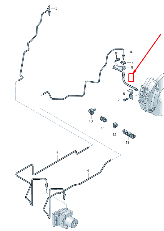 new audi r8 4s rear brake hose 420611775a original