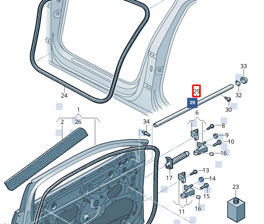 NEW AUDI A6 C8 FRONT DOOR LEFT UPPER BRACE 4K0837959