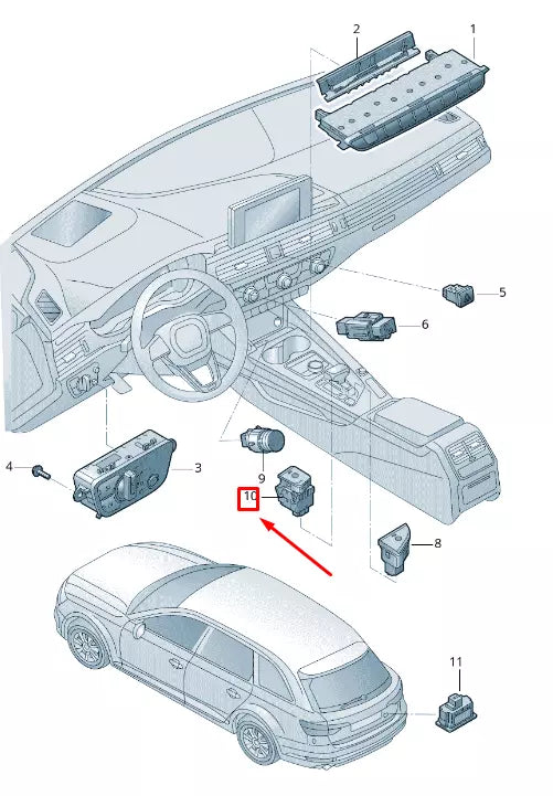 NEW AUDI A5 SPORTBACK F5 HANDBRAKE BUTTON LHD 8W1927225D ORIGINAL
