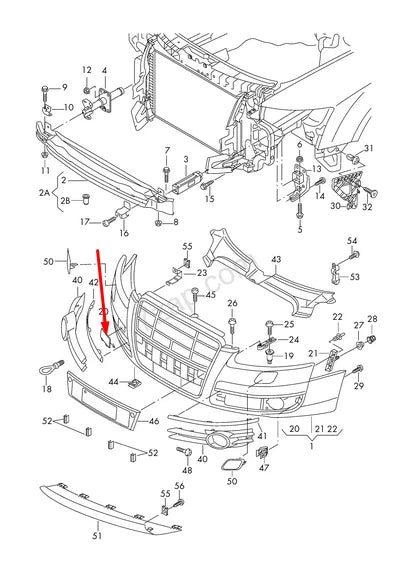 NEW AUDI A6 C6 FRONT BUMPER TOW HOOK EYE COVER 4F0807441GGRU ORIGINAL
