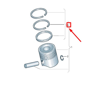 NEW VOLKSWAGEN ARTEON 3H7 PISTON RINGS SET 06N198151 ORIGINAL