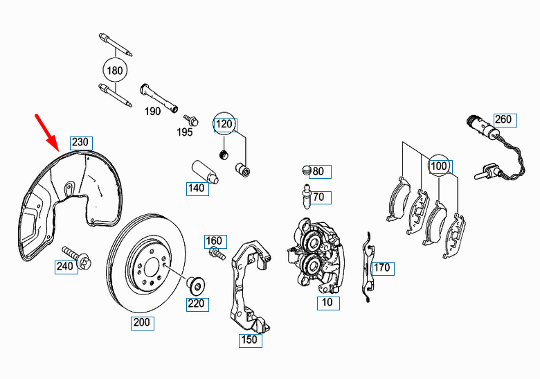 NEW MERCEDES-BENZ GLE W166 FRONT LEFT PROTECTION PLATE A1664210120 ORIGINAL