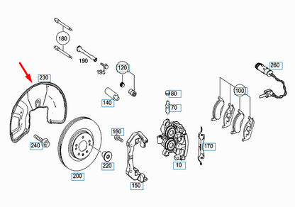 NEW MERCEDES-BENZ GLE W166 FRONT LEFT PROTECTION PLATE A1664210120 ORIGINAL