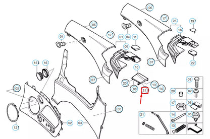 NEW BMW 3 E46 TRIM PANEL REAR CAM FOLLOWER RIGHT REPAIR KIT 51437147720 ORIGINAL