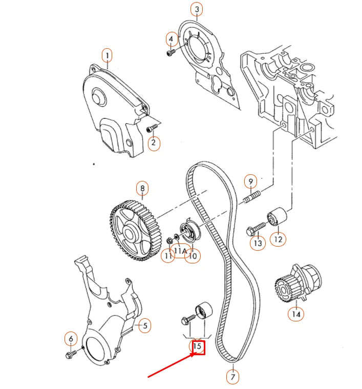 NEW AUDI A1 MK1 TIMING BELT IDLER PULLEY 06B109244 ORIGINAL
