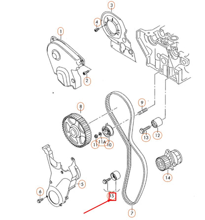 NEW AUDI A1 MK1 TIMING BELT IDLER PULLEY 06B109244 ORIGINAL