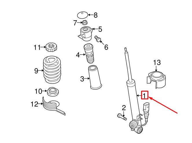 NEW AUDI A4 AVANT B8 REAR SHOCK ABSORBER 8T0513035M ORIGINAL
