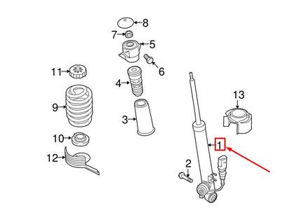 NEW AUDI A4 AVANT B8 REAR SHOCK ABSORBER 8T0513035M ORIGINAL