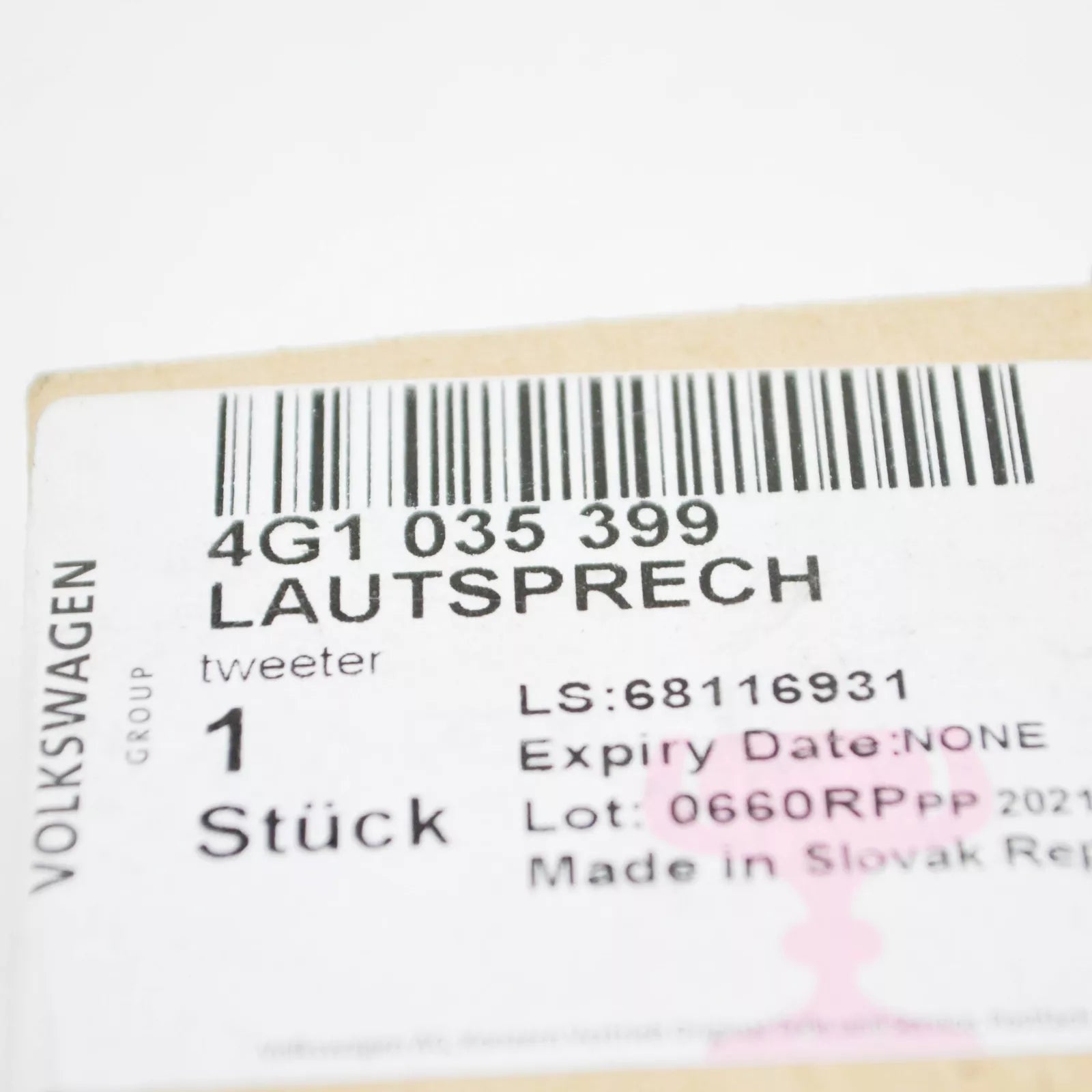 NEW AUDI A6 C7 REAR DOOR TREBLE SPEAKER 4G1035399 ORIGINAL