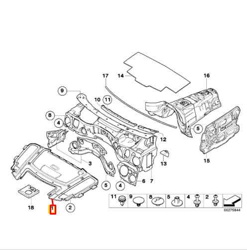 new bmw 3 e90 engine bonnet hood sound insulation 51487059260 original