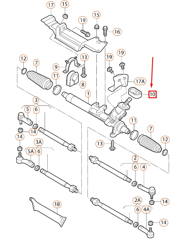 NEW VOLKSWAGEN BEETLE 9C STEERING RACK SEAL 1J0422187A ORIGINAL