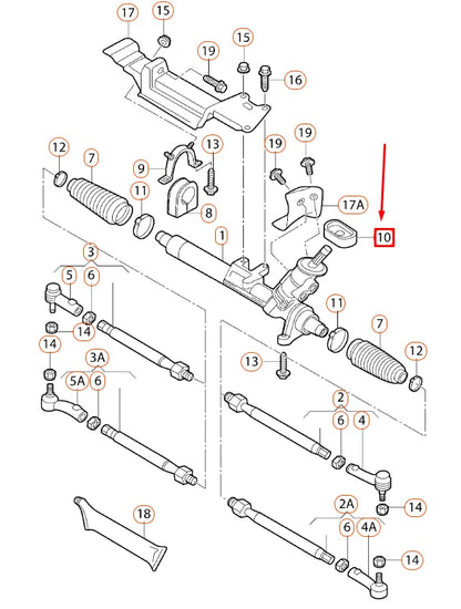 NEW VOLKSWAGEN BEETLE 9C STEERING RACK SEAL 1J0422187A ORIGINAL