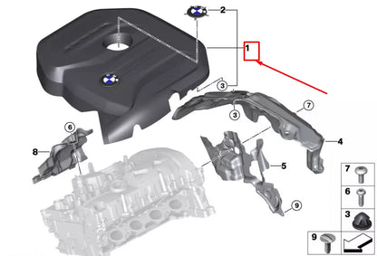NEW BMW 6 GRAN TURISMO G32 ENGINE COVER 11128657035 ORIGINAL