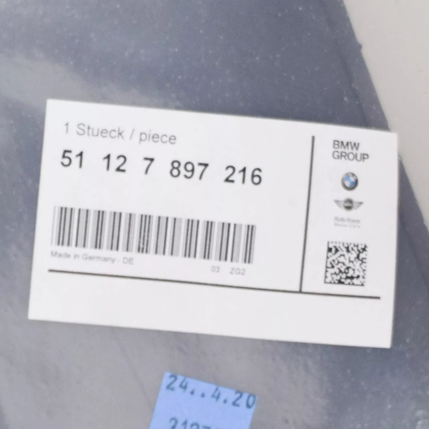 NEW BMW 5 E60 M SPORT REAR BUMPER DIFFUSER 51127897216 ORIGINAL