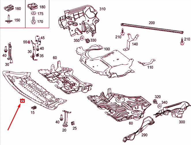 NEW MB E W212 FRONT ENGINE COMPARTMENT BOTTOM COVER A2125202323 ORIGINAL