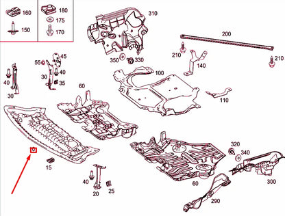 NEW MB E W212 FRONT ENGINE COMPARTMENT BOTTOM COVER A2125202323 ORIGINAL