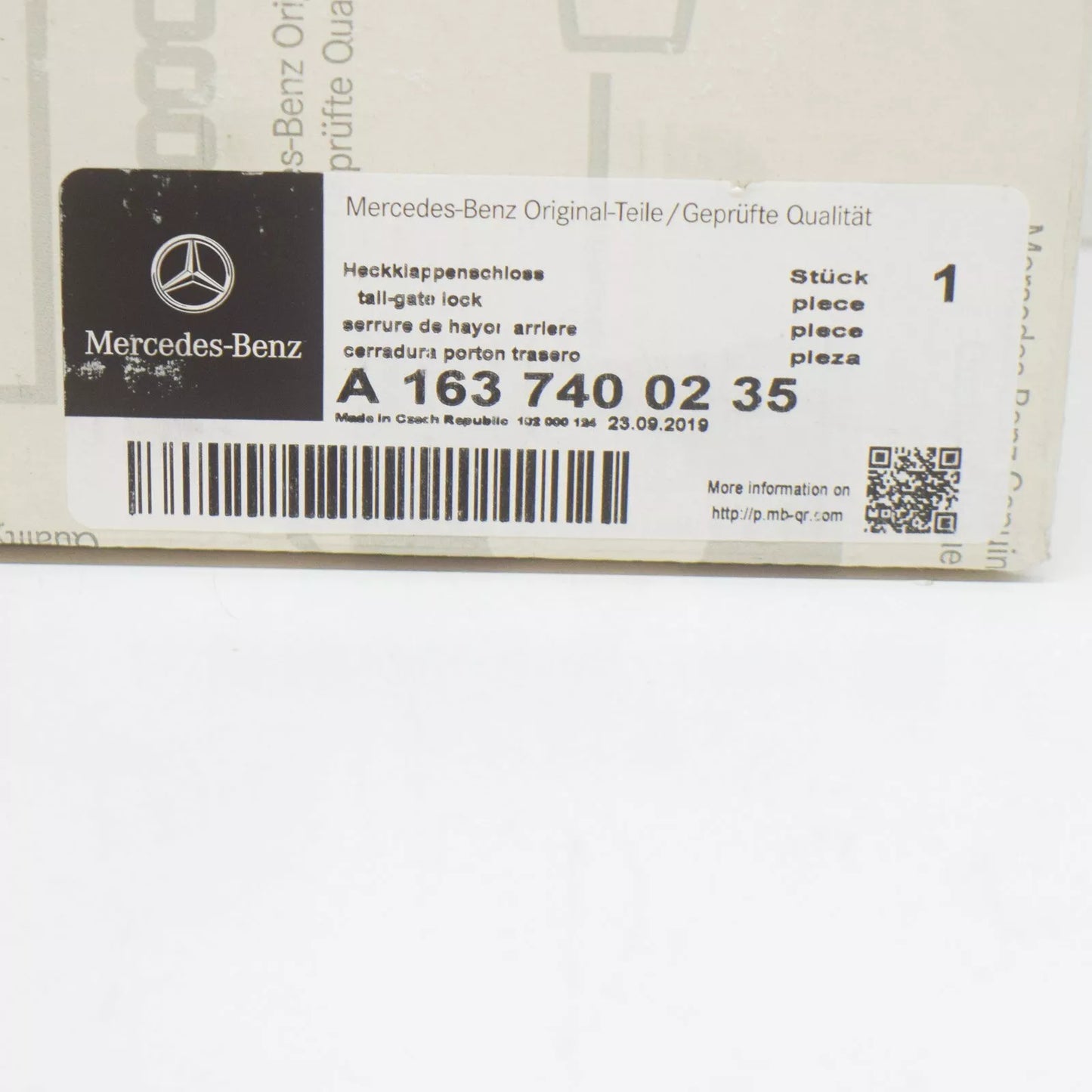 NEW MERCEDES-BENZ ML W163 REAR PANEL DOOR LOCK A1637400235 ORIGINAL