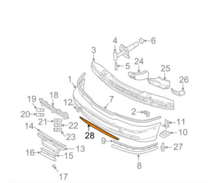 new bmw 5 e39 front bumper lower spoiler 51117026383 original