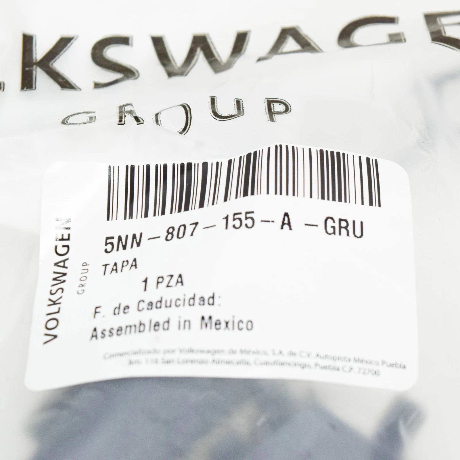 NEW VOLKSWAGEN TIGUAN AD1 FRONT BUMPER TOW HOOK EYE COVER 5NN807155AGRU ORIGINAL