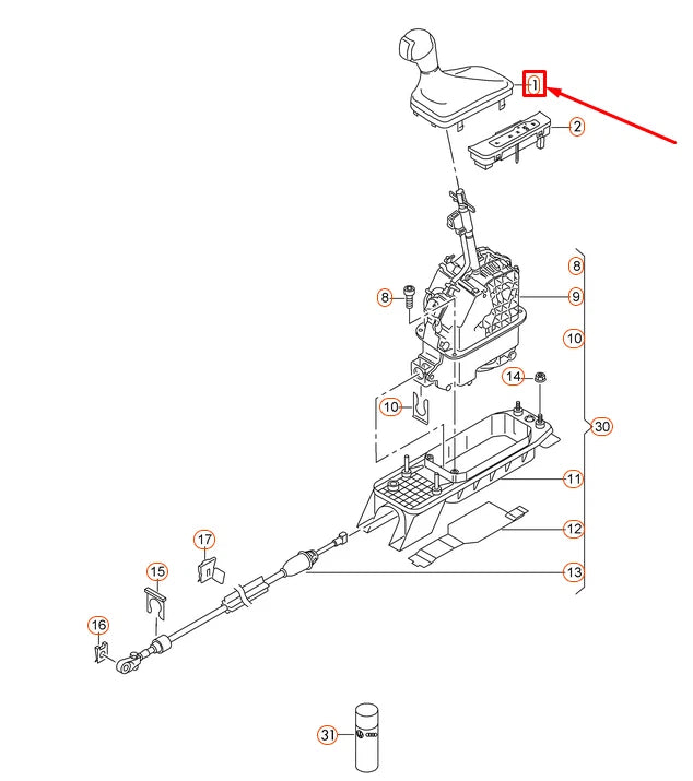 NEW AUDI A3 8V LEATHER GEAR SHIFT KNOB S TRONIC LHD 8V1713139QIBR ORIGINAL