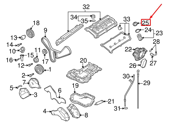 NEW AUDI A4 AVANT B7 ENGINE OIL FILTER HOUSING COVER 077115433B ORIGINAL