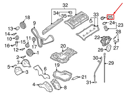 NEW AUDI A4 AVANT B7 ENGINE OIL FILTER HOUSING COVER 077115433B ORIGINAL