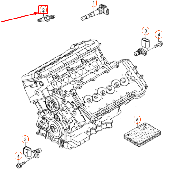 new audi a8 d3 spark plug 'longlife' 101905600a original