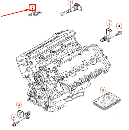 new audi a8 d3 spark plug 'longlife' 101905600a original